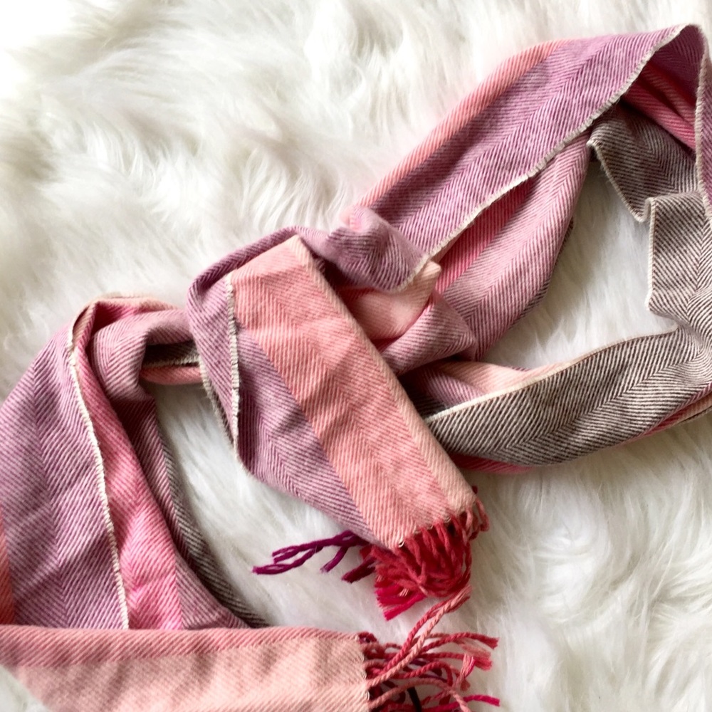 {Merona} Multi-colored Acrylic Scarf w/ fringe